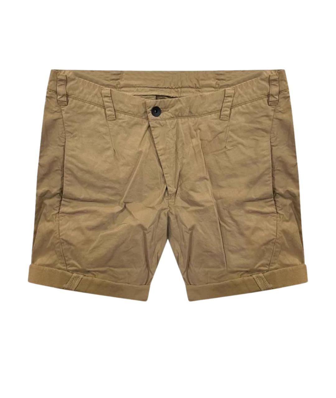 11 BY BORIS BIDJAN SABERI Бежевые хлопковые шорты, фото 1