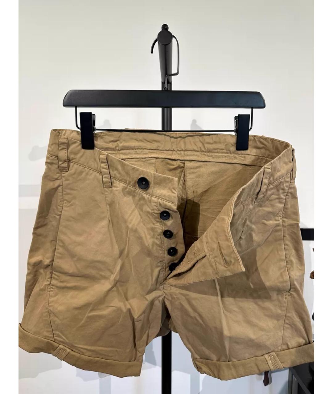 11 BY BORIS BIDJAN SABERI Бежевые хлопковые шорты, фото 3