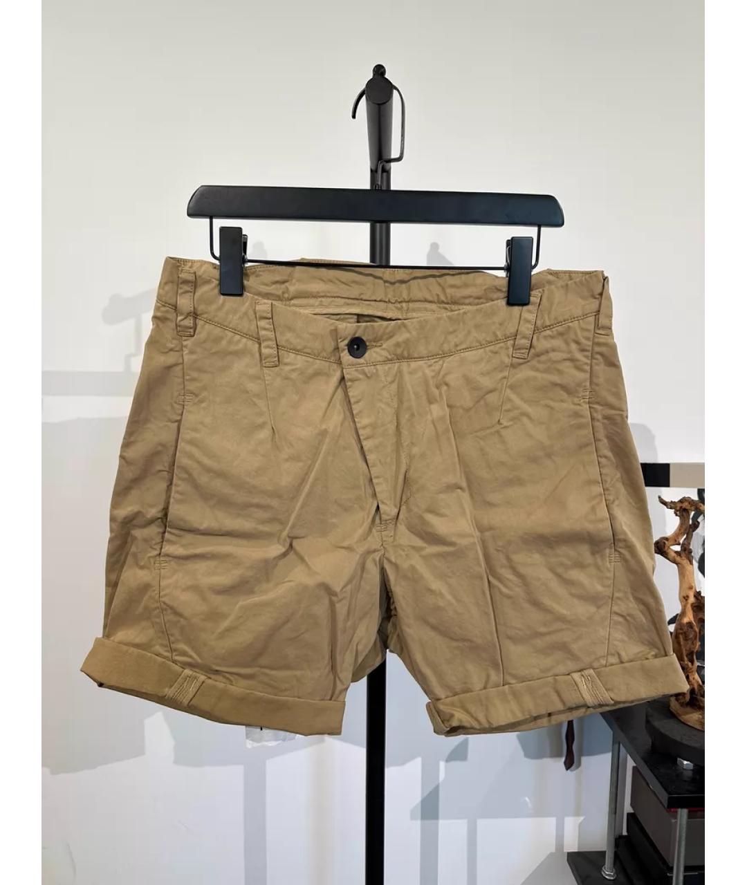 11 BY BORIS BIDJAN SABERI Бежевые хлопковые шорты, фото 9