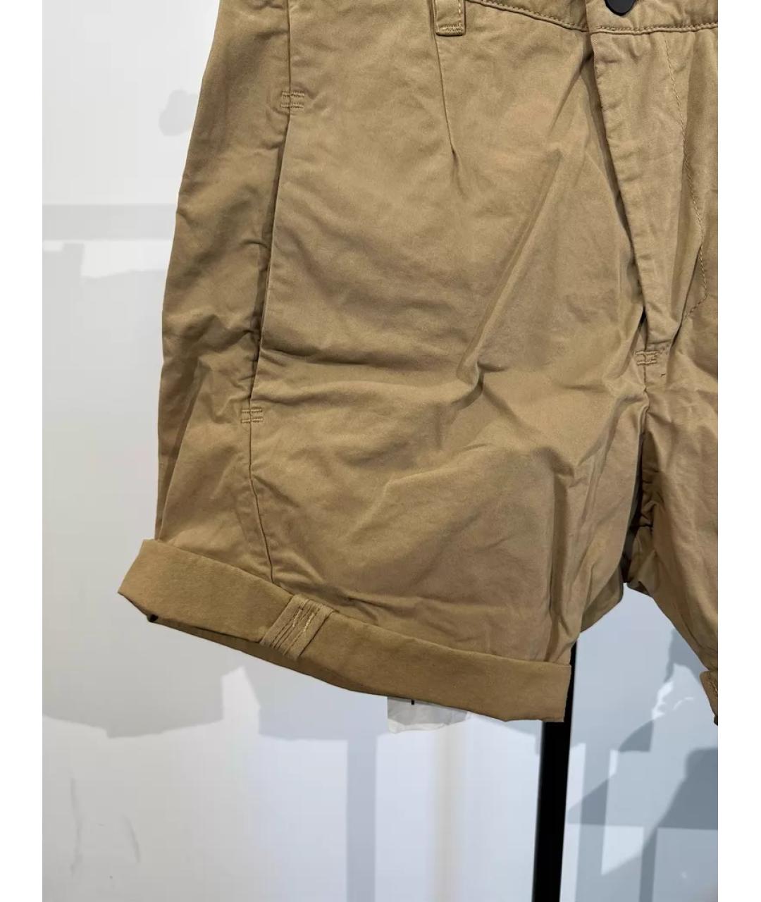 11 BY BORIS BIDJAN SABERI Бежевые хлопковые шорты, фото 4