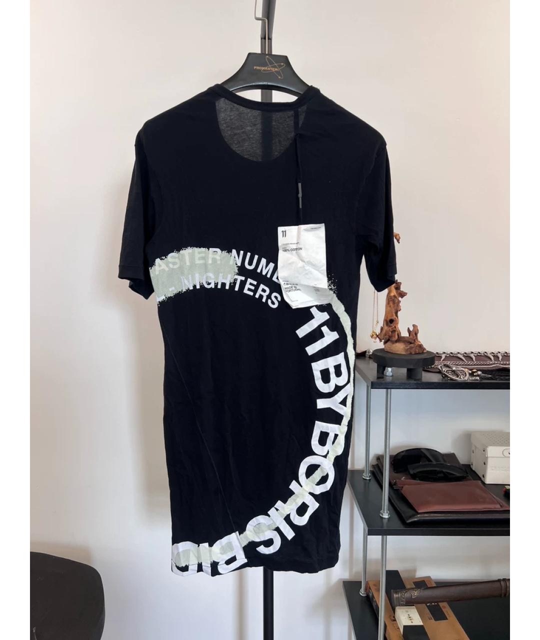 11 BY BORIS BIDJAN SABERI Черная хлопковая футболка, фото 6