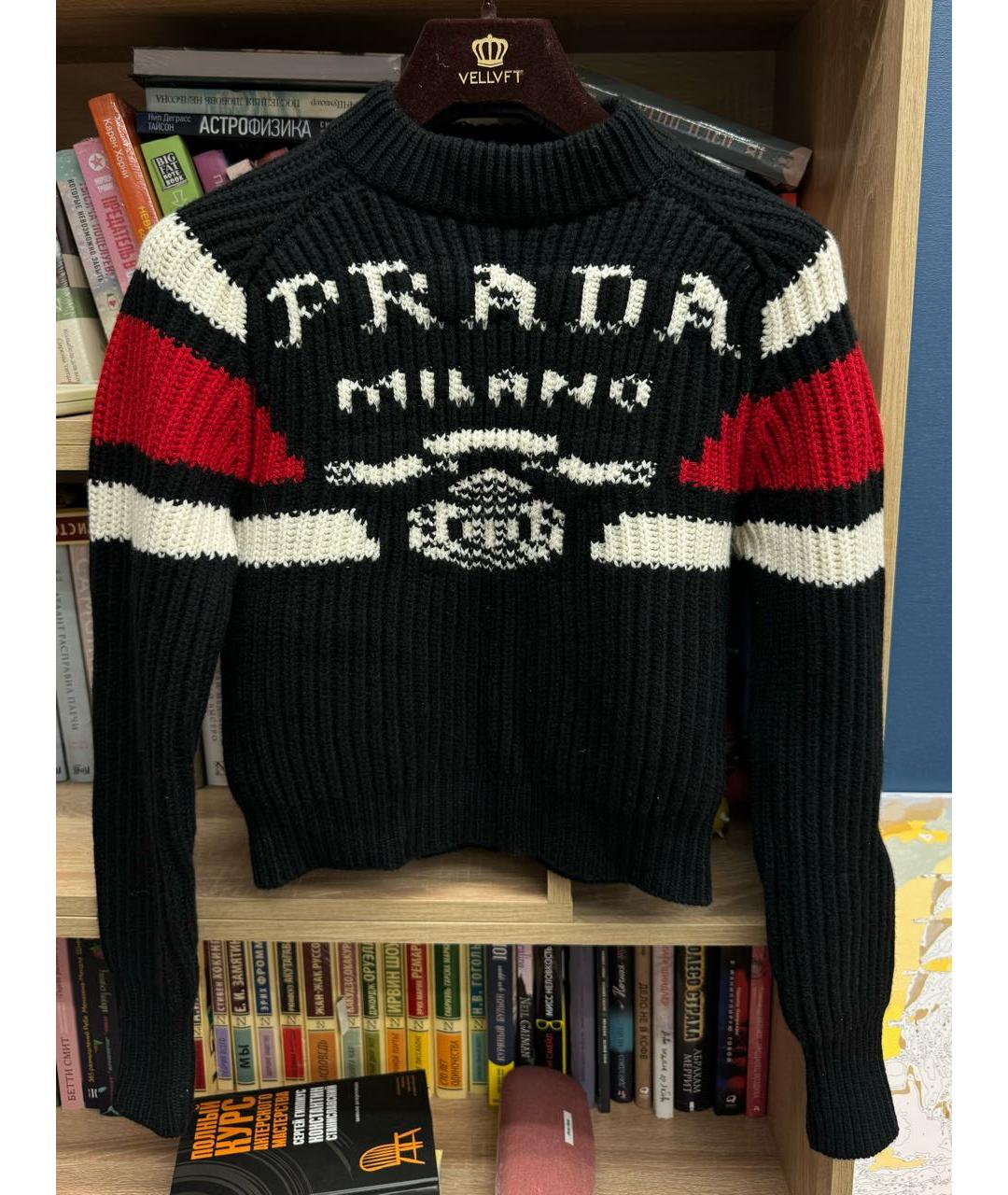 PRADA Черный кашемировый джемпер / свитер, фото 5