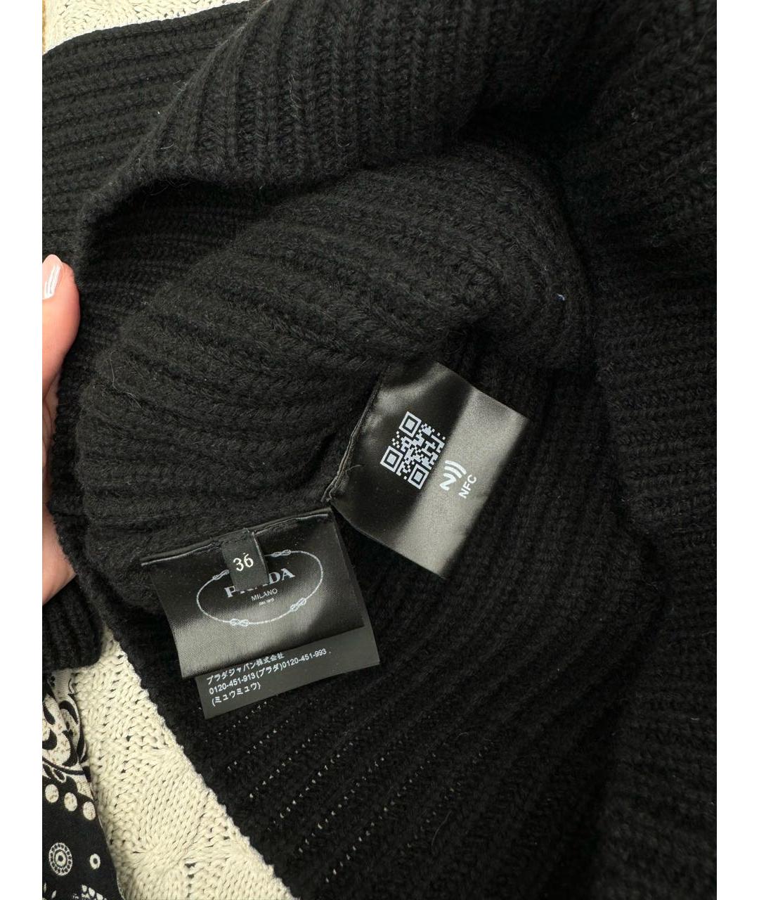 PRADA Черный кашемировый джемпер / свитер, фото 4