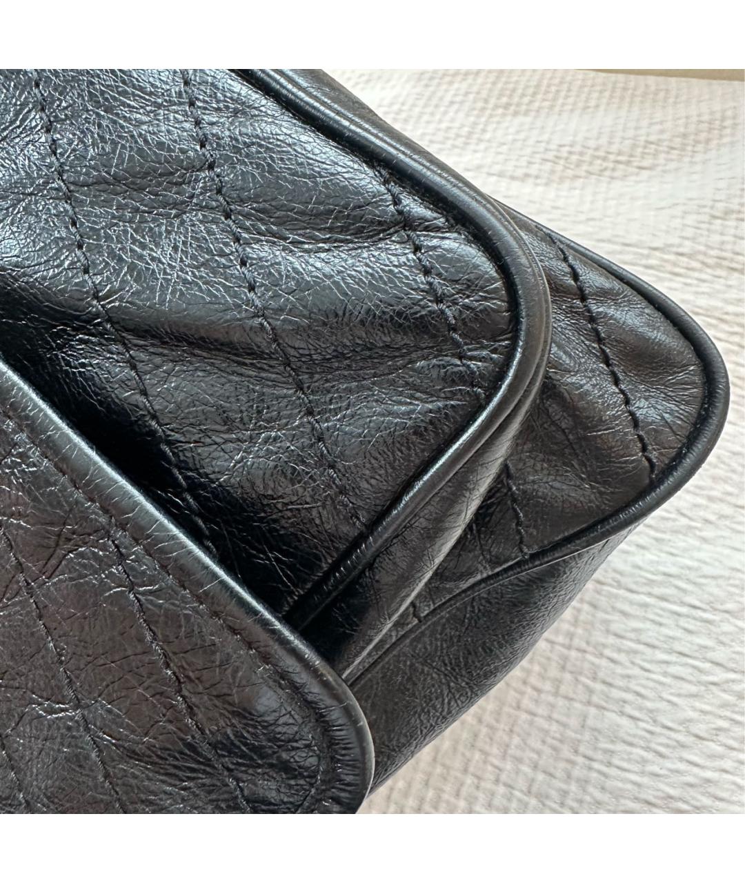 SAINT LAURENT Черная кожаная сумка через плечо, фото 7