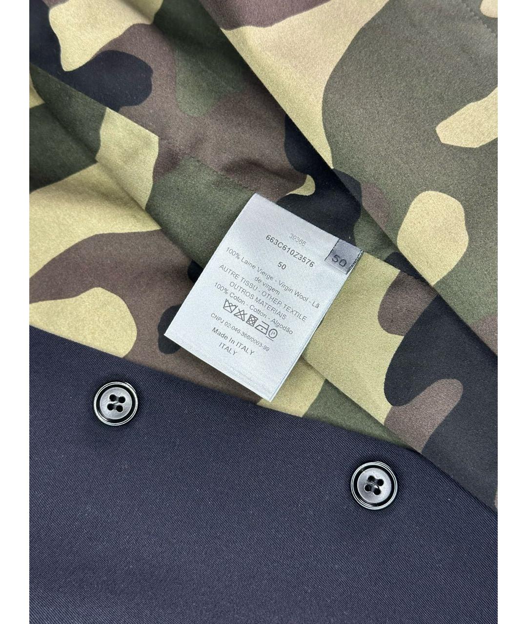 CHRISTIAN DIOR Темно-синяя шерстяная жилетка, фото 5