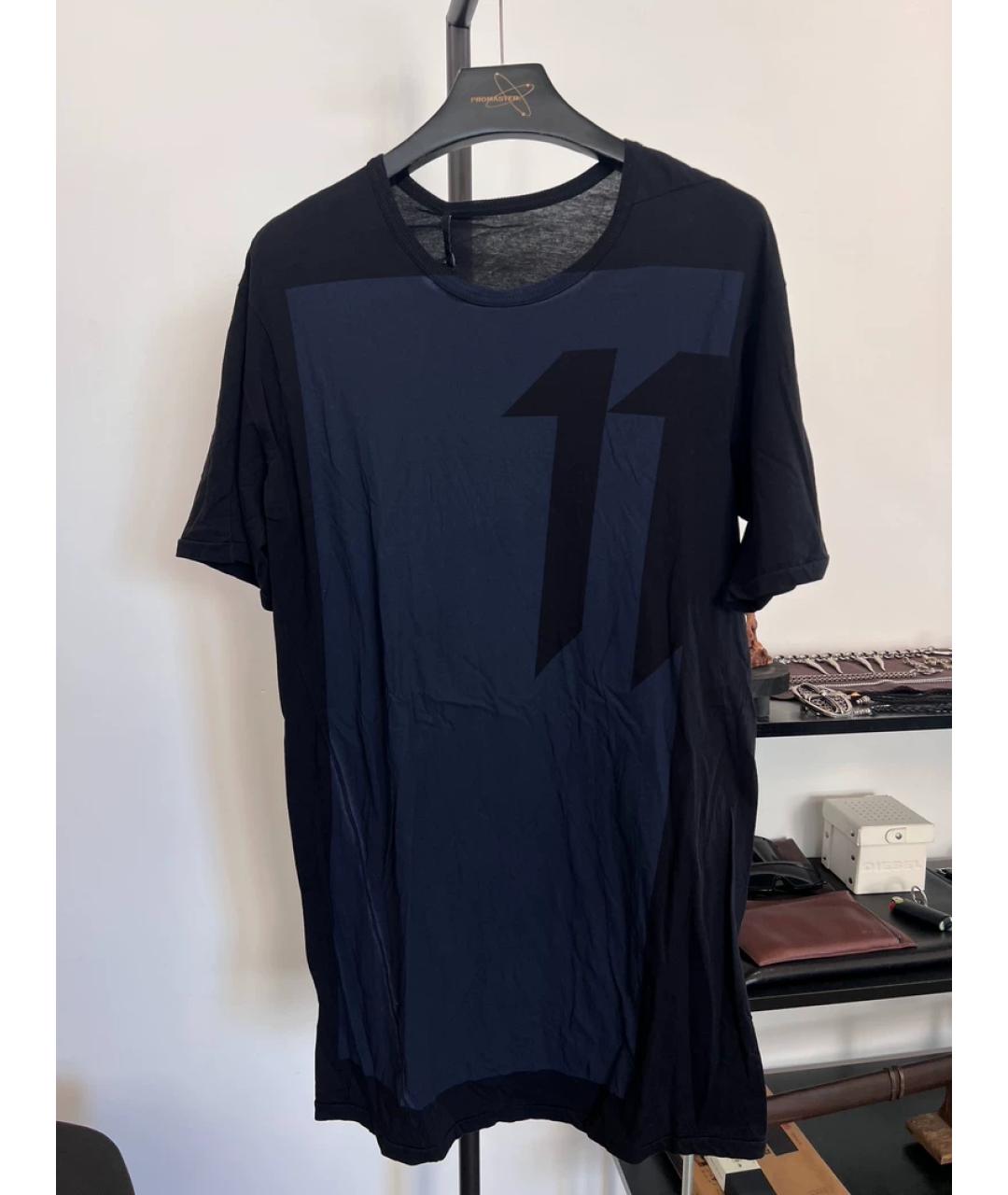 11 BY BORIS BIDJAN SABERI Черная хлопковая футболка, фото 6