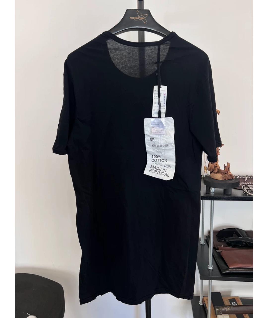 11 BY BORIS BIDJAN SABERI Черная хлопковая футболка, фото 2