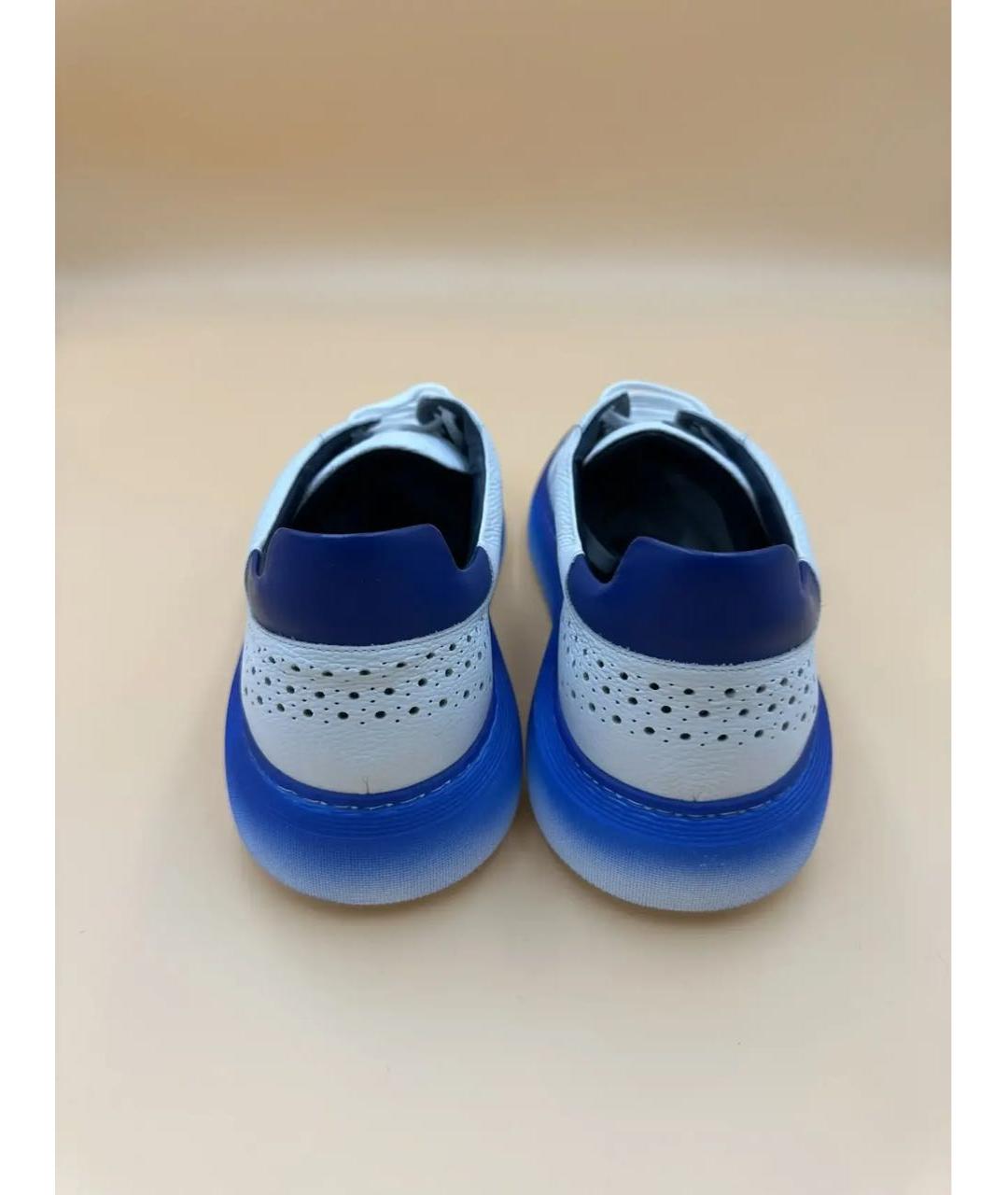 ZILLI Белые кожаные низкие кроссовки / кеды, фото 4