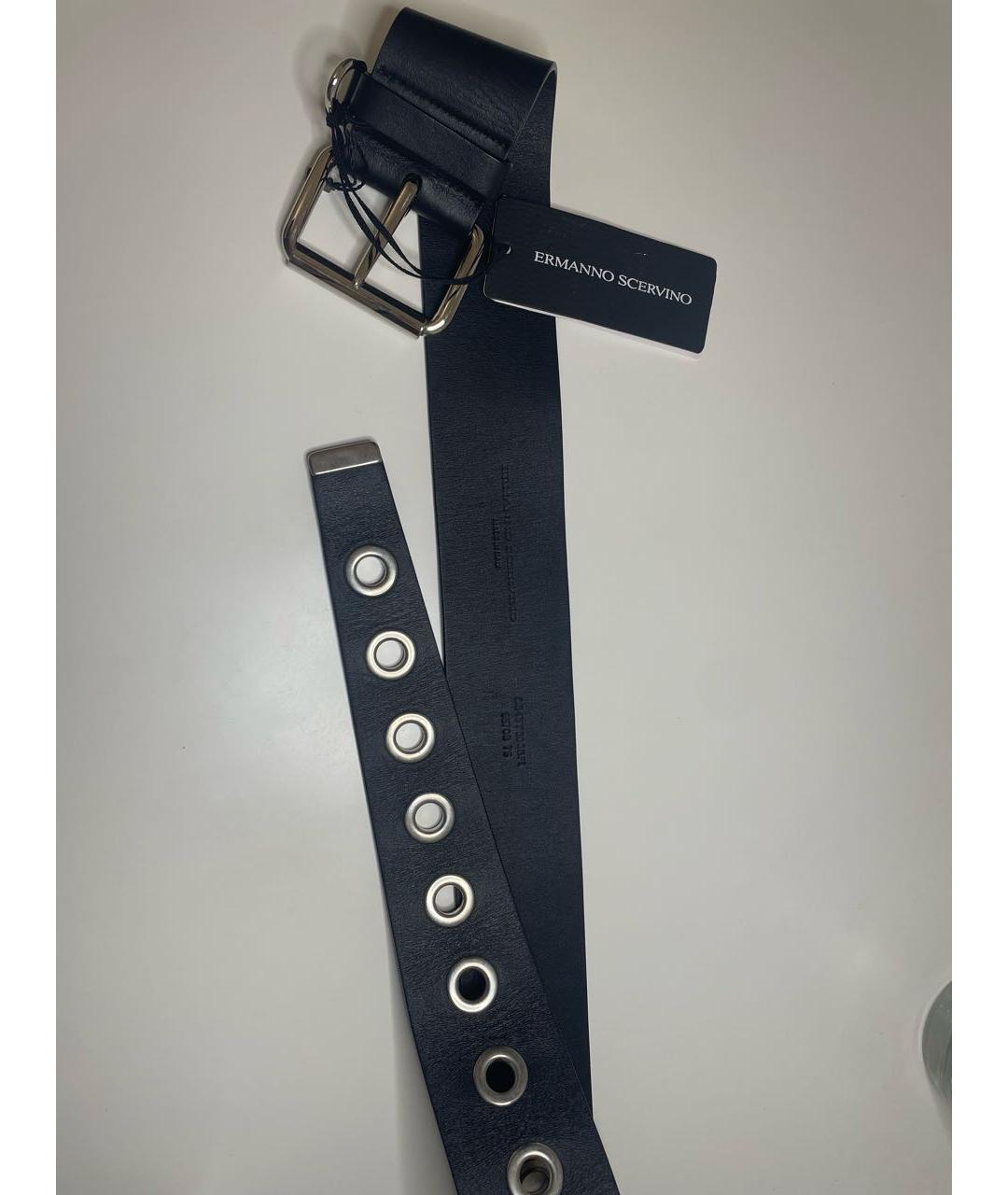 ERMANNO SCERVINO Черный кожаный ремень, фото 4