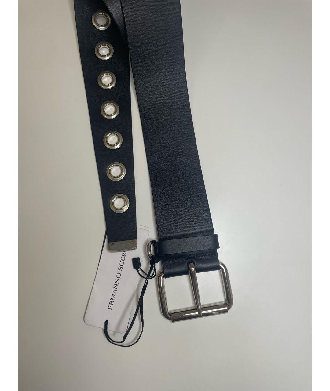 ERMANNO SCERVINO Черный кожаный ремень, фото 2