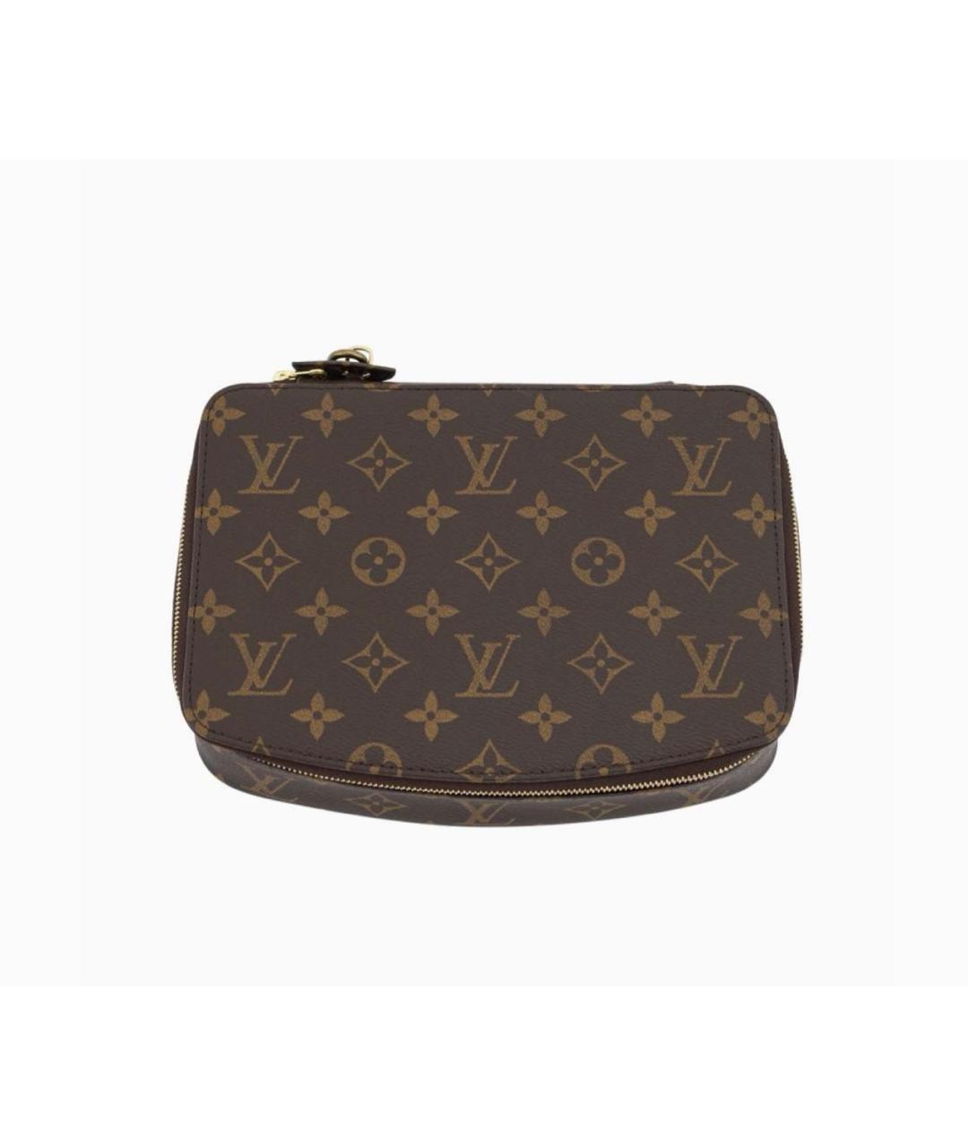 LOUIS VUITTON Коричневая косметичка, фото 4