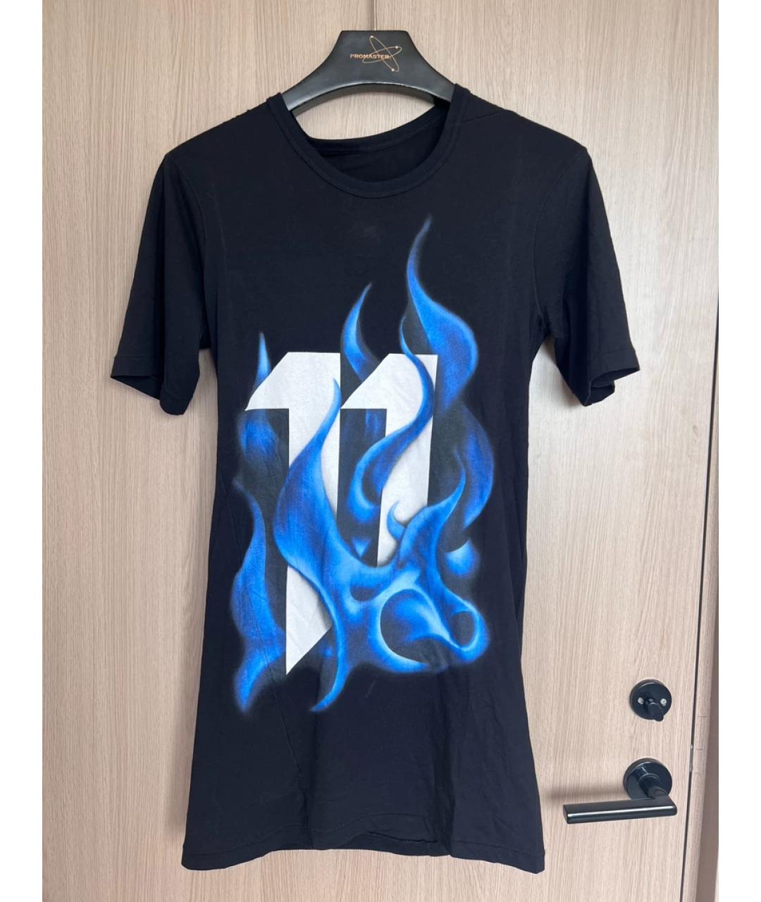 11 BY BORIS BIDJAN SABERI Черная хлопковая футболка, фото 8