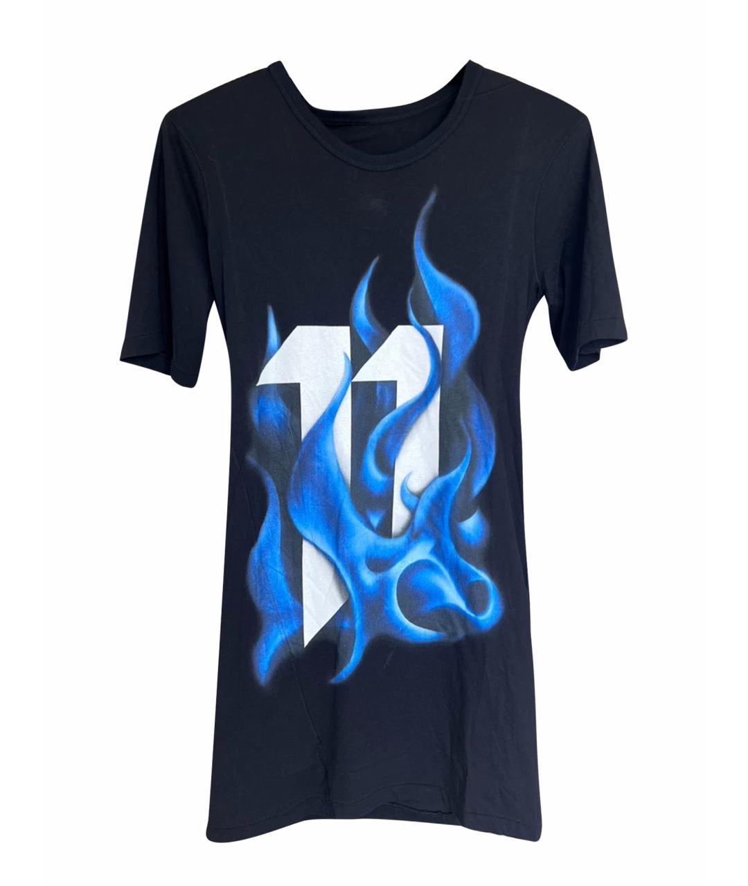 11 BY BORIS BIDJAN SABERI Черная хлопковая футболка, фото 1