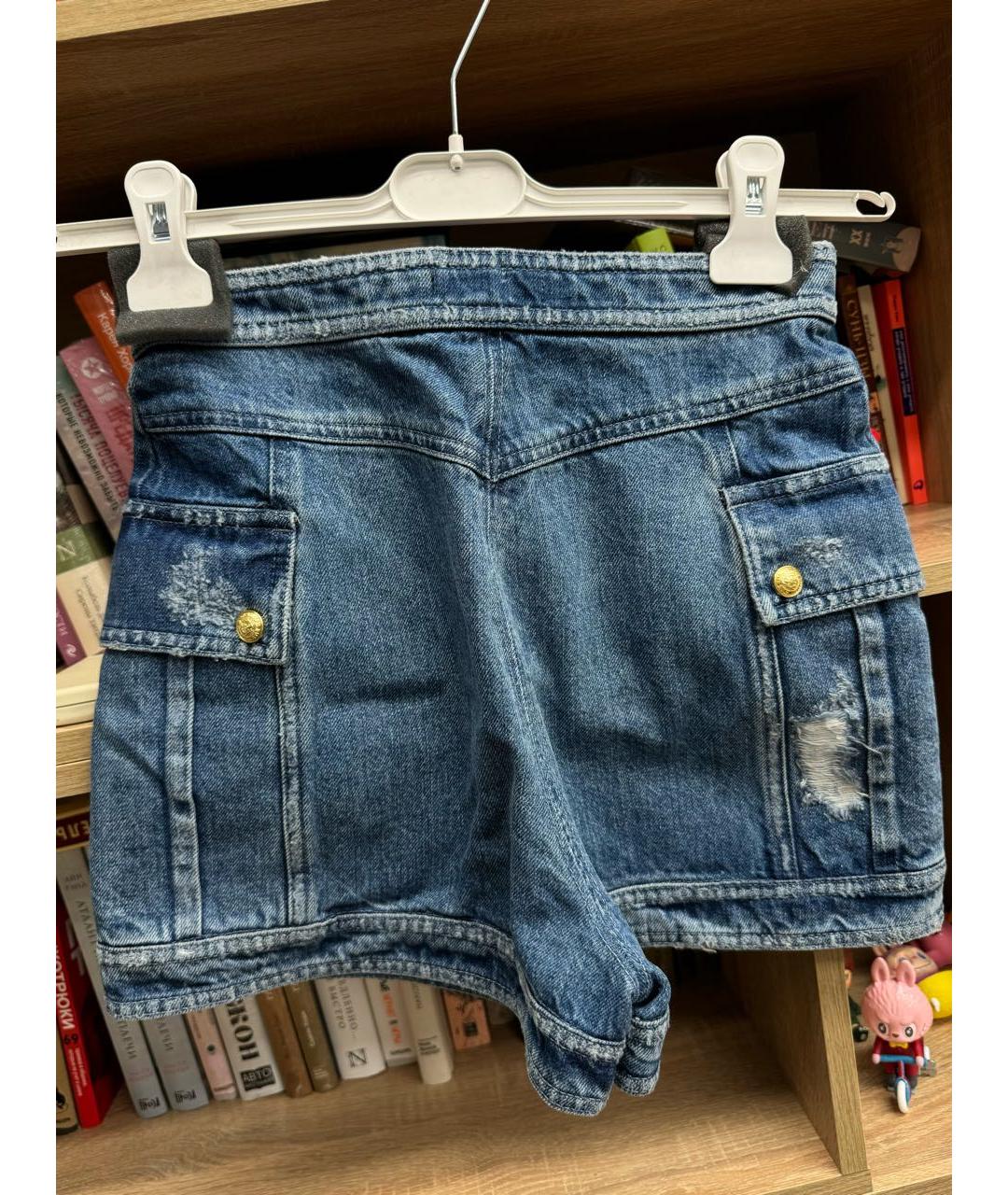 BALMAIN Синие хлопковые шорты, фото 2