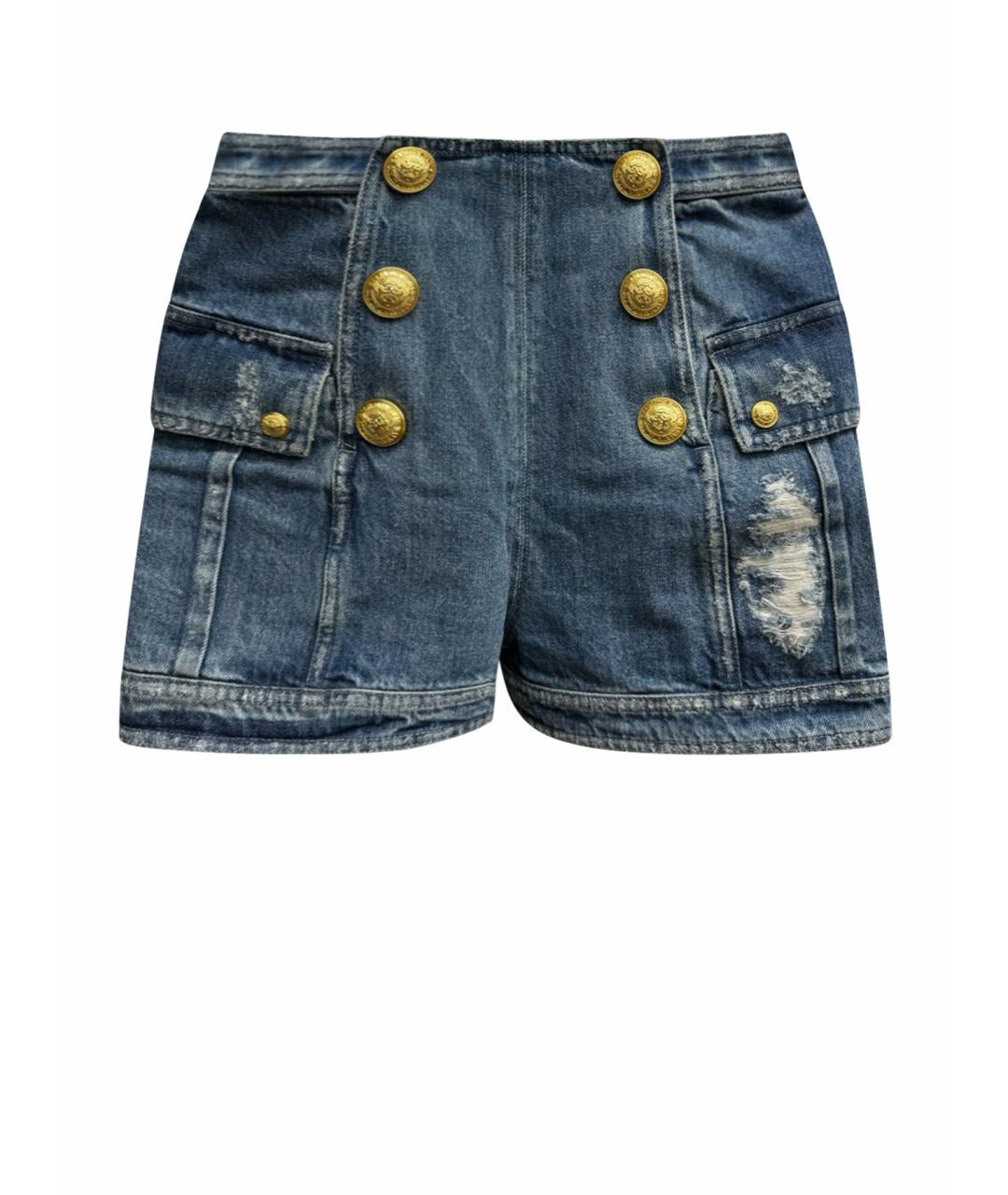 BALMAIN Синие хлопковые шорты, фото 1