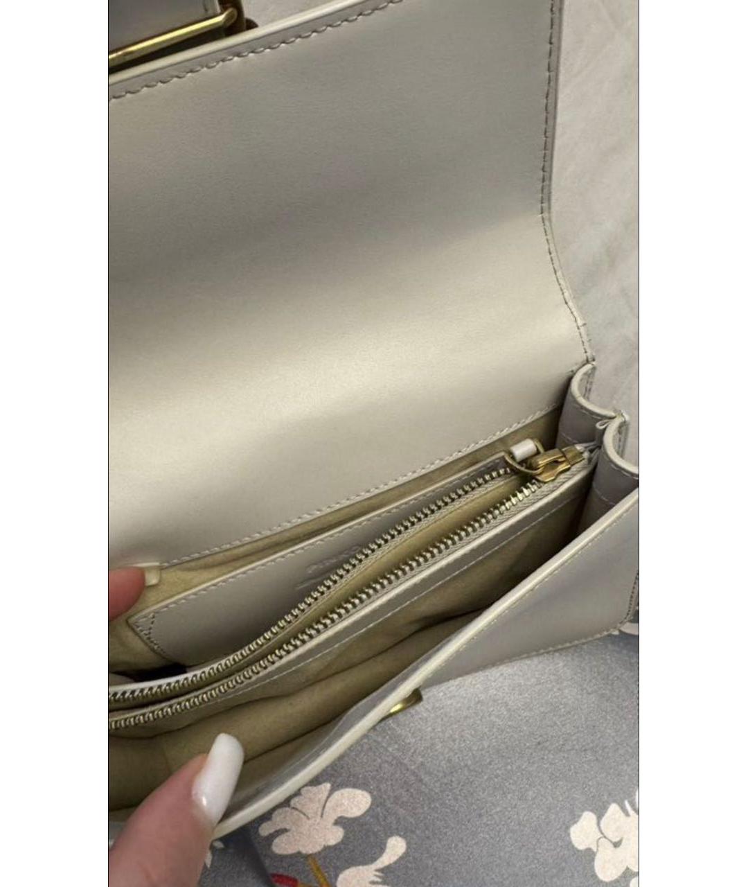 PINKO Серая кожаная сумка через плечо, фото 5