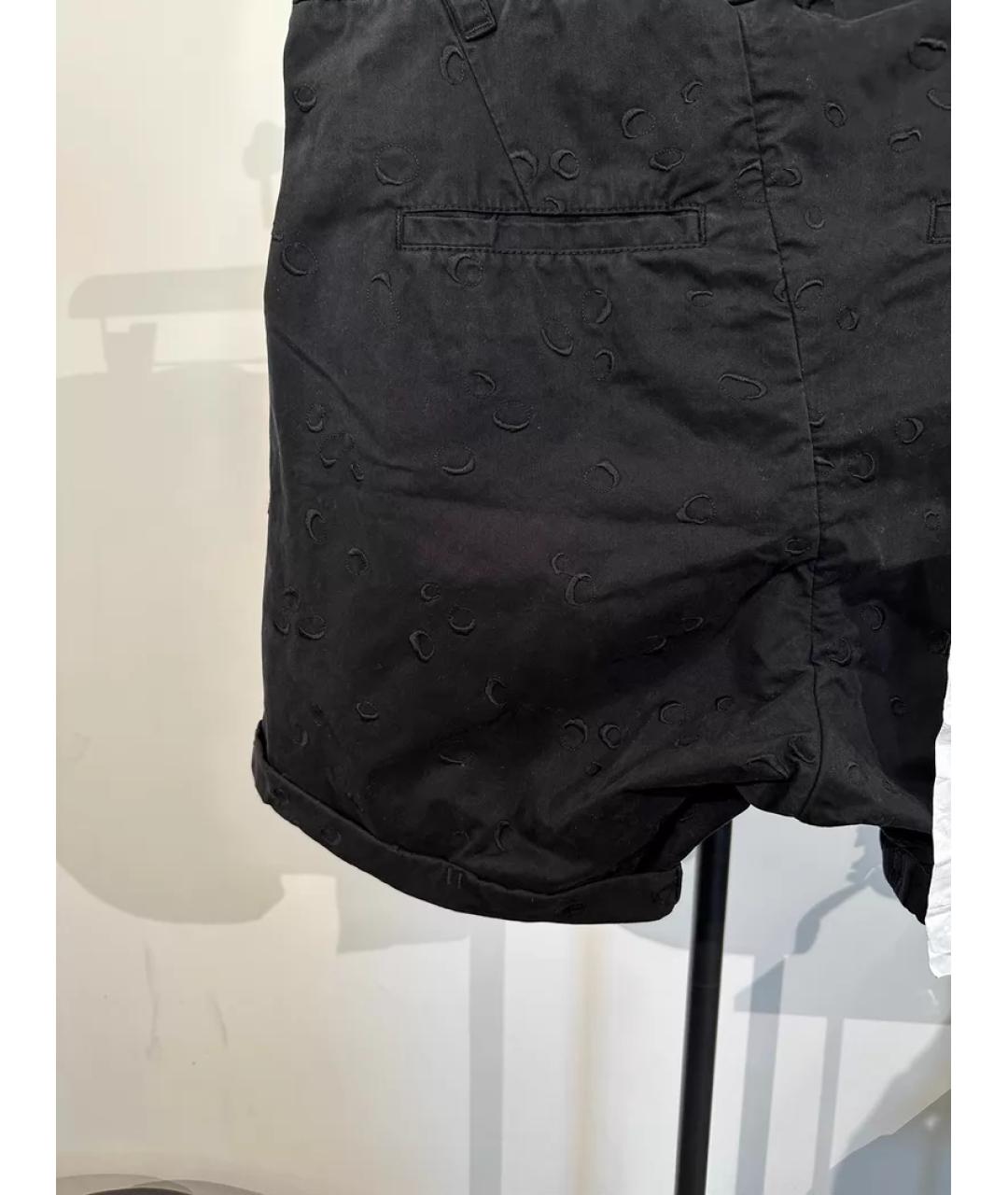 11 BY BORIS BIDJAN SABERI Черные хлопковые шорты, фото 4