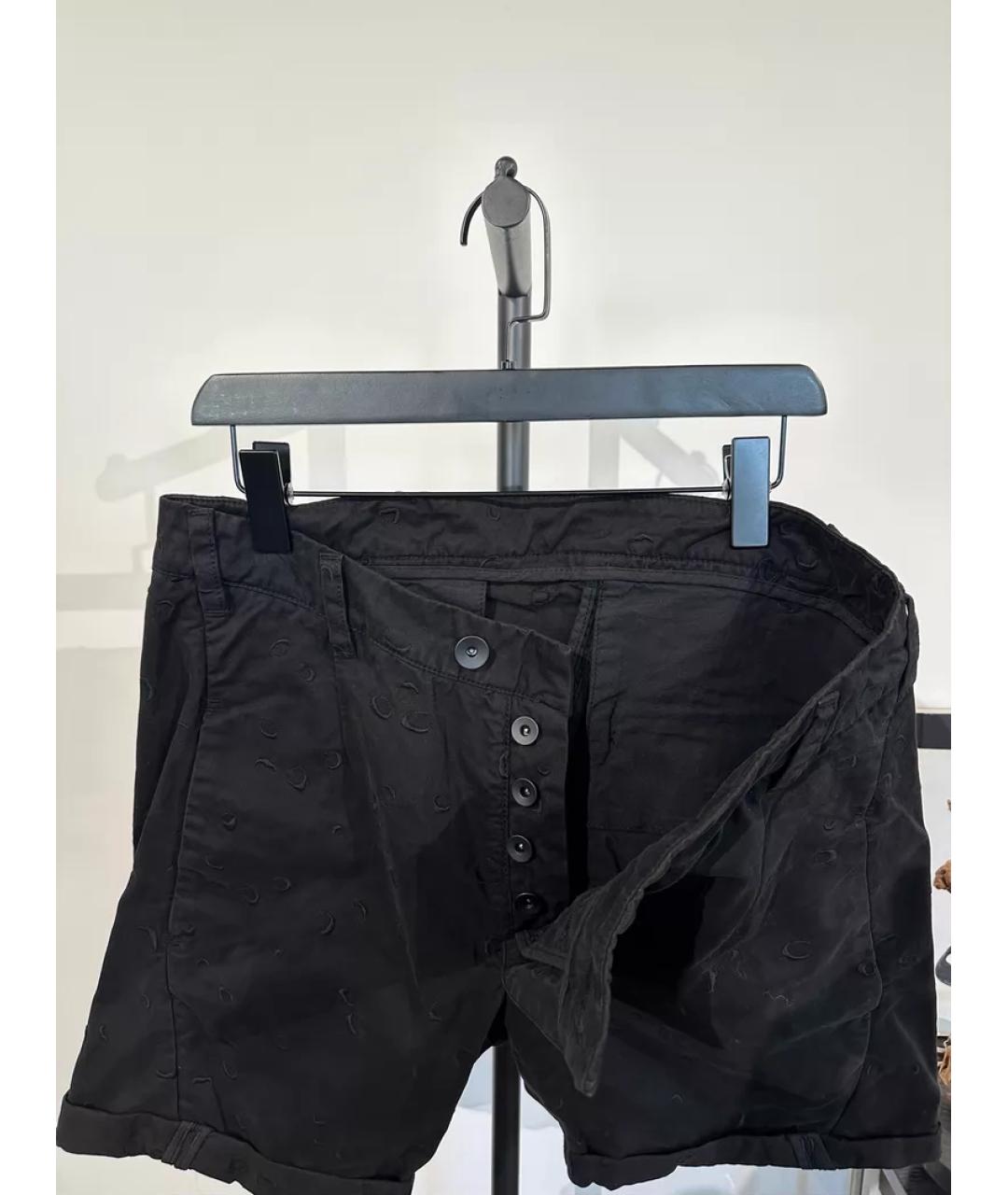 11 BY BORIS BIDJAN SABERI Черные хлопковые шорты, фото 3