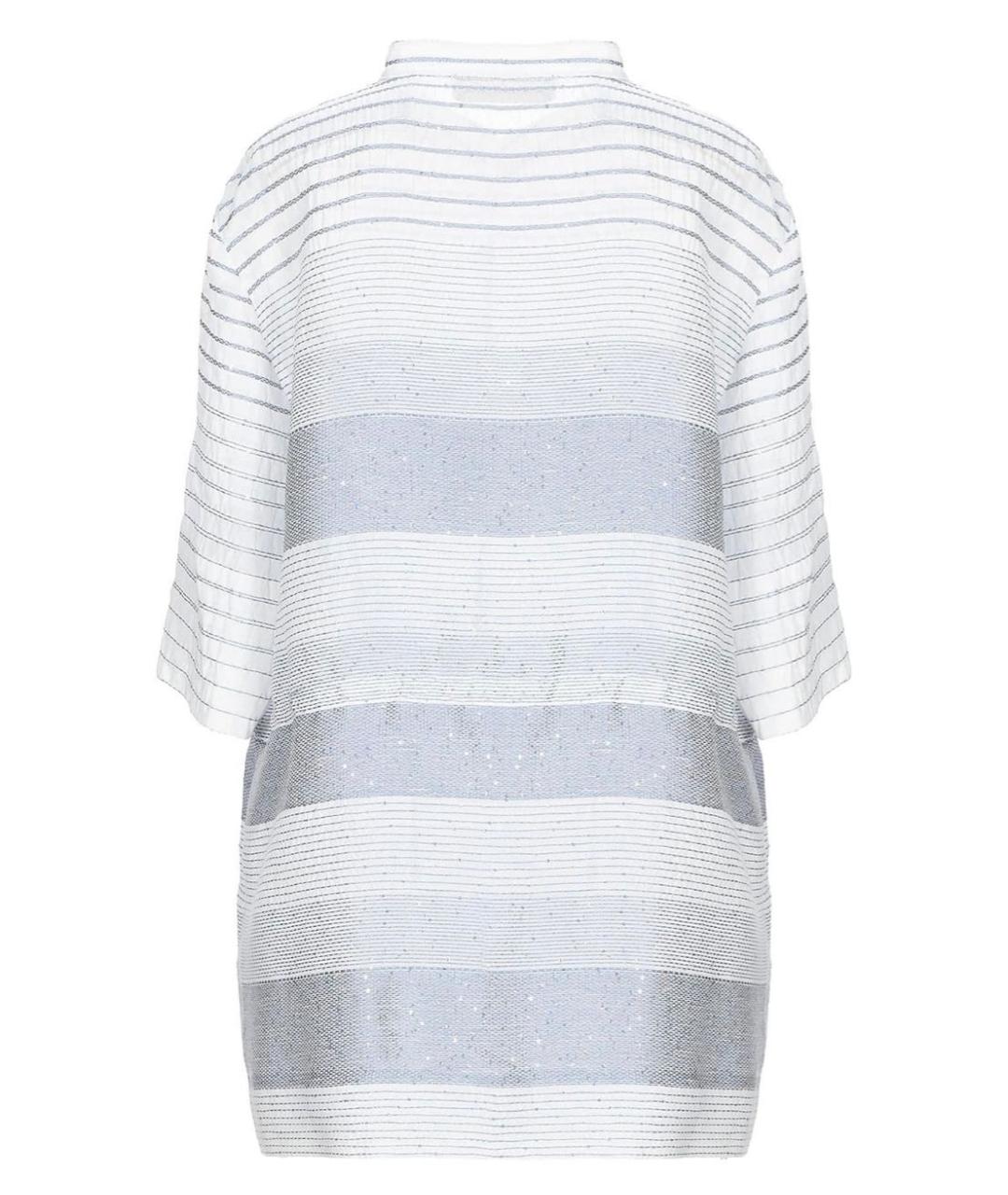 LES COPAINS Белая хлопковая блузы, фото 2