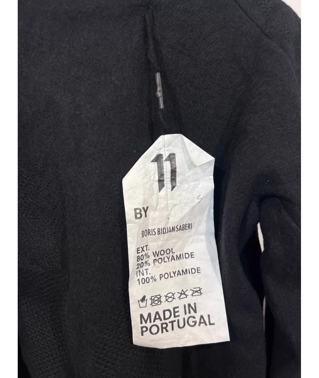 11 BY BORIS BIDJAN SABERI Черная шерстяная куртка, фото 5