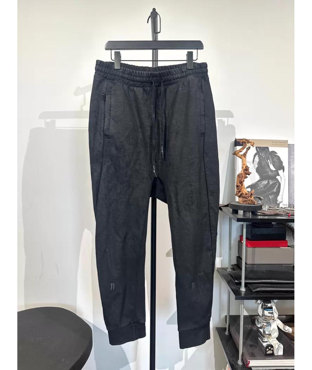11 BY BORIS BIDJAN SABERI Черные повседневные брюки, фото 8