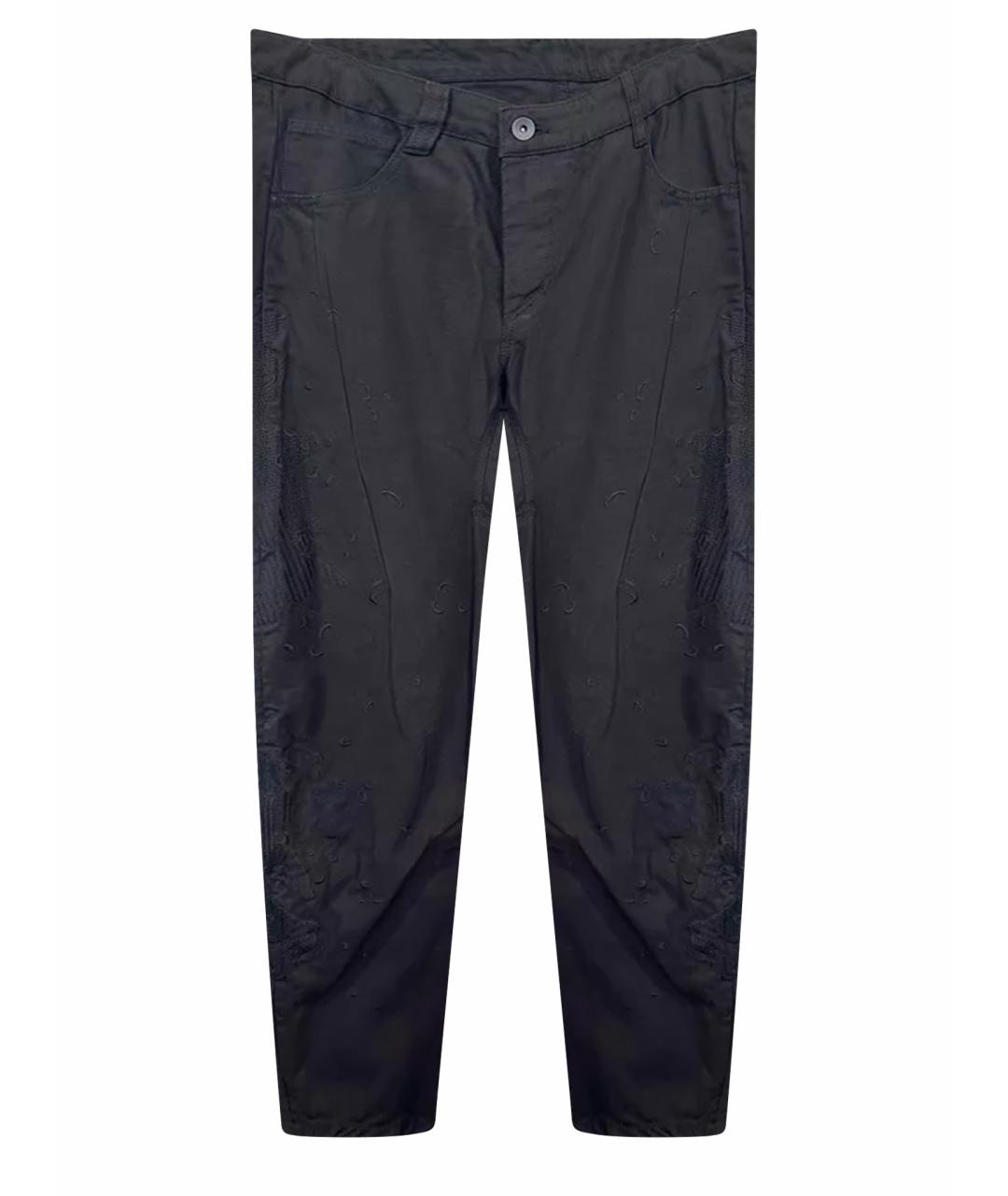 11 BY BORIS BIDJAN SABERI Черные хлопковые классические брюки, фото 1