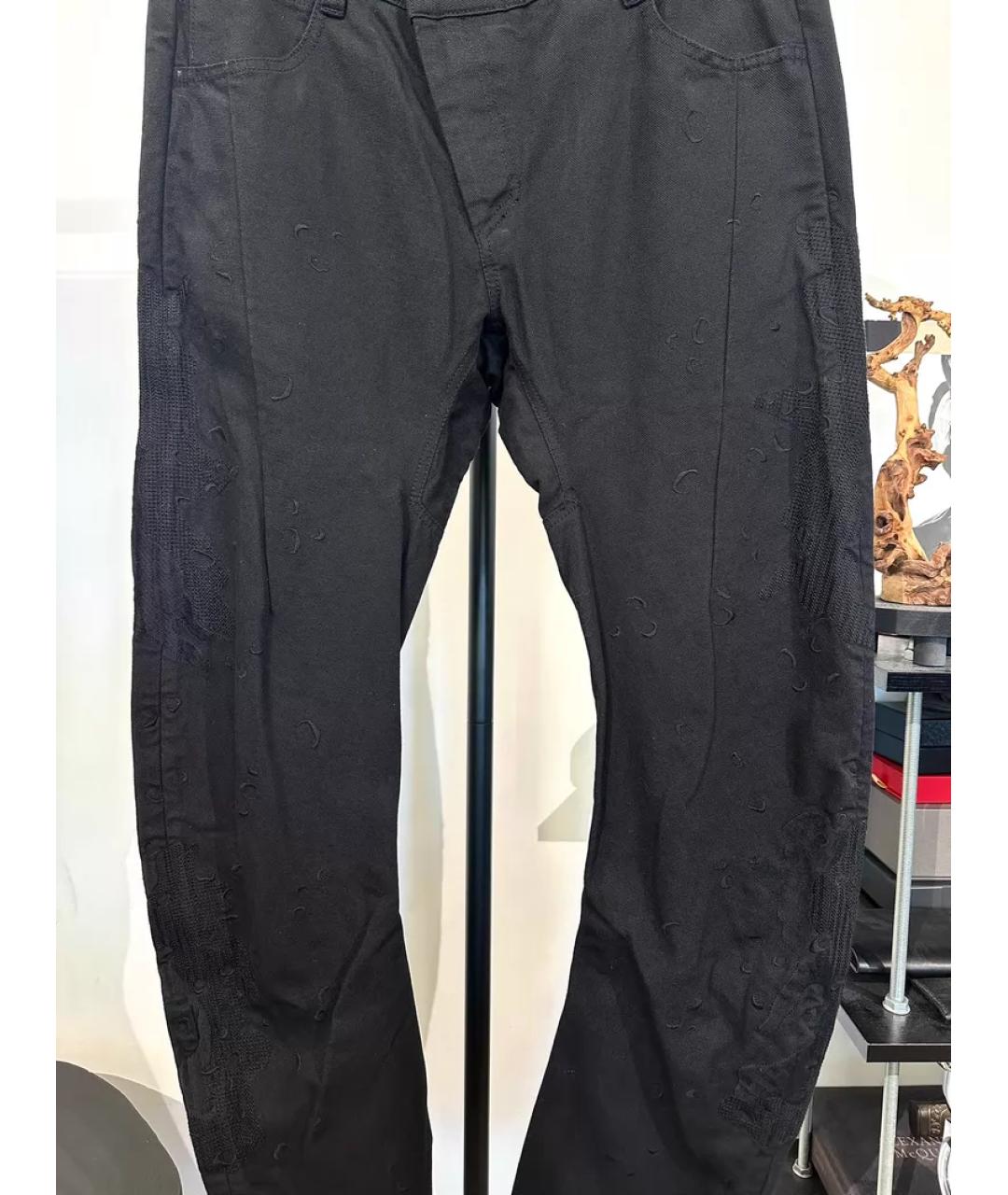 11 BY BORIS BIDJAN SABERI Черные хлопковые классические брюки, фото 4