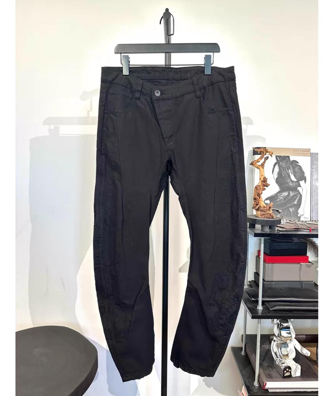 11 BY BORIS BIDJAN SABERI Черные хлопковые классические брюки, фото 10