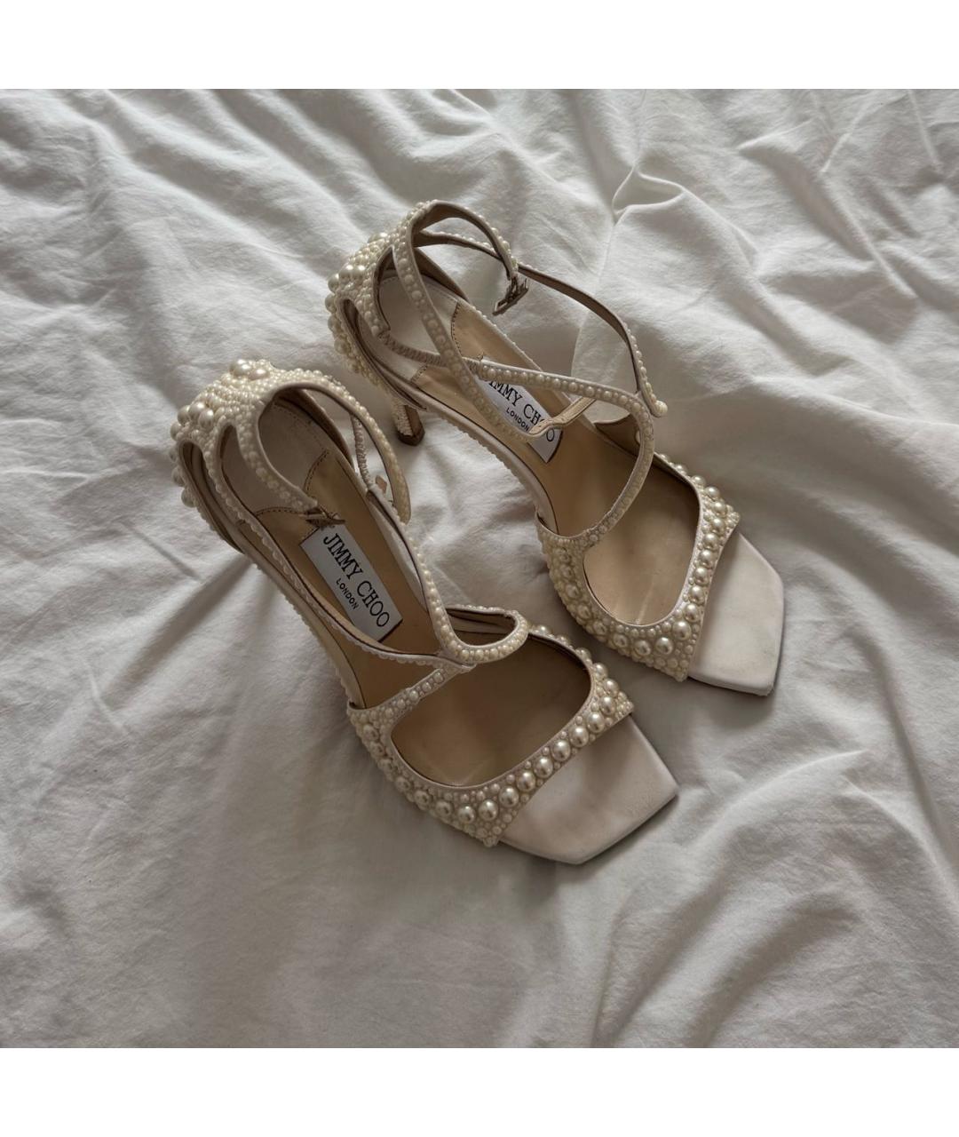 JIMMY CHOO Белые туфли из лакированной кожи, фото 2