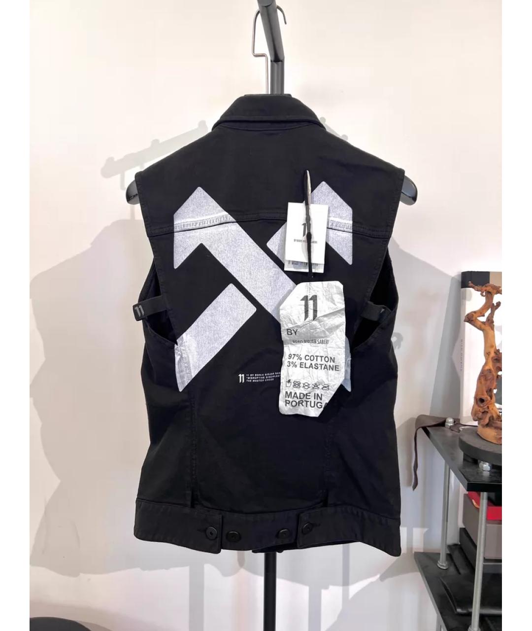 BORIS BIDJAN Черный деним жилет, фото 9