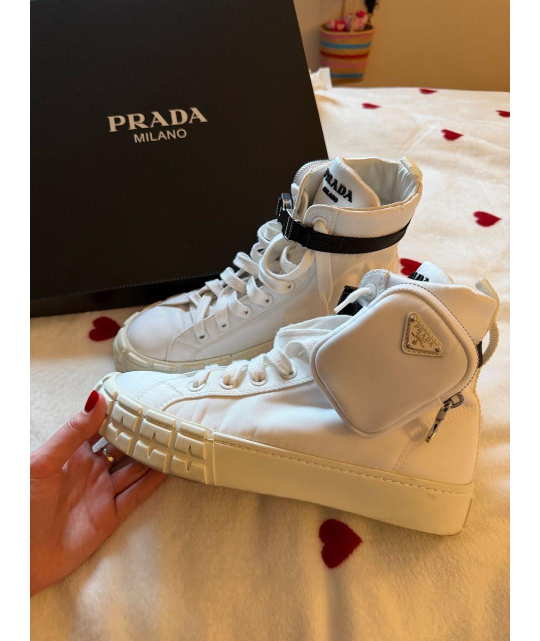 PRADA Белые кеды, фото 5