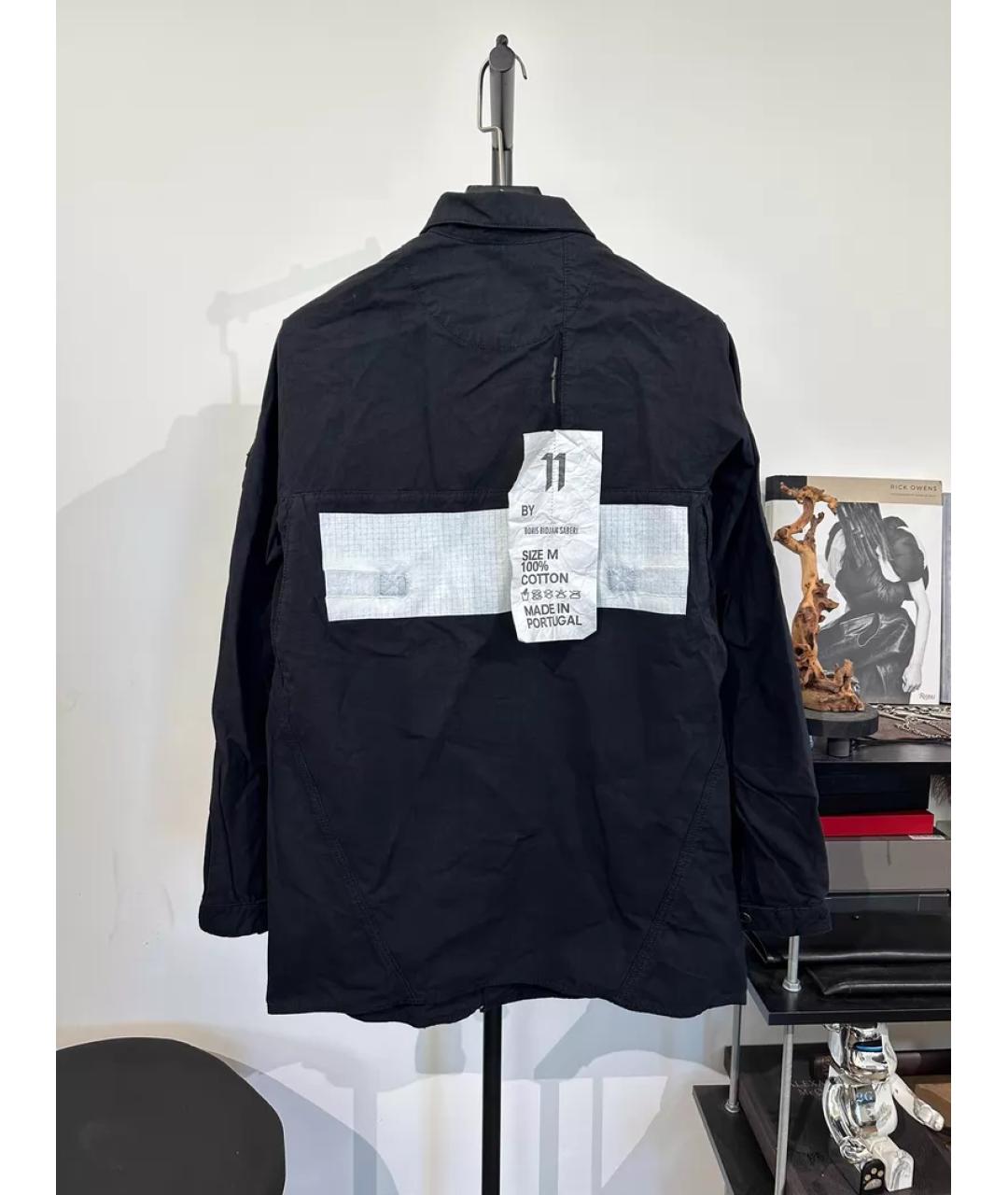 11 BY BORIS BIDJAN SABERI Черная хлопковая куртка, фото 2