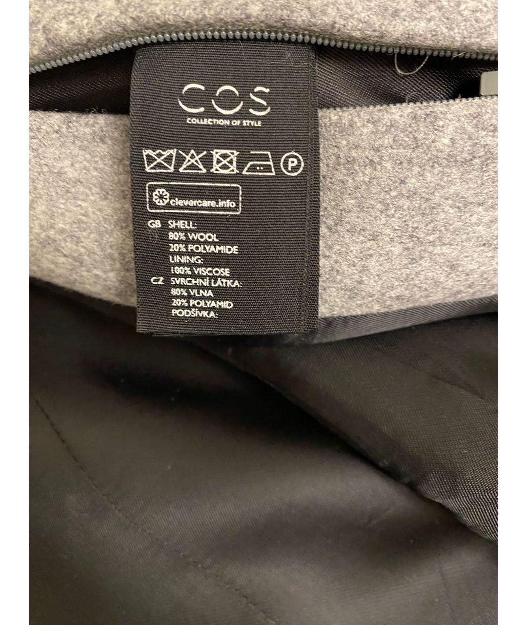 COS Серое шерстяное пальто, фото 7