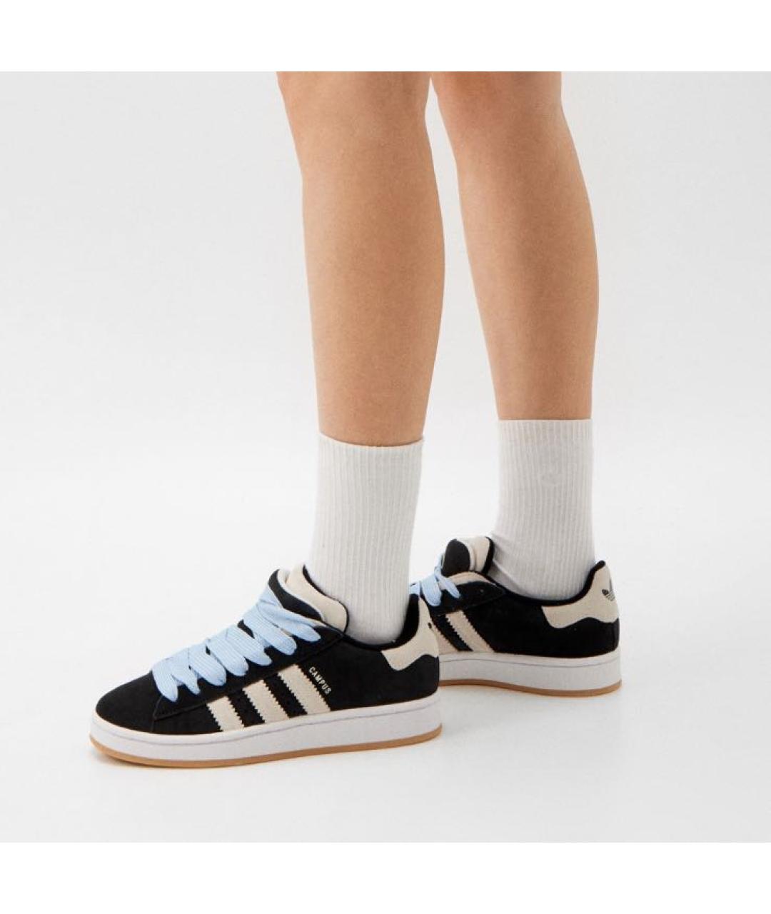 ADIDAS Черные замшевые кроссовки, фото 6