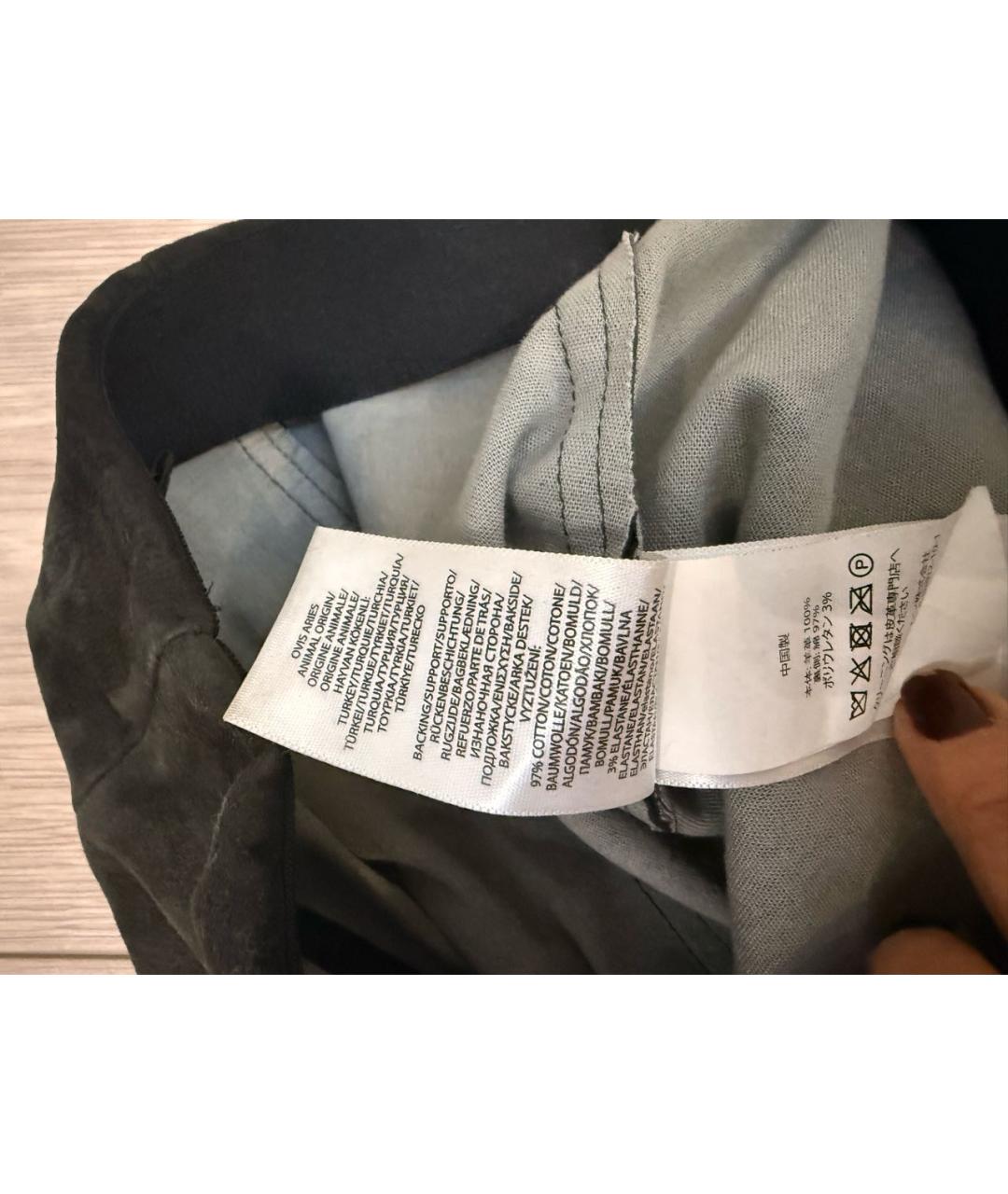 RALPH LAUREN Хаки замшевые брюки узкие, фото 5