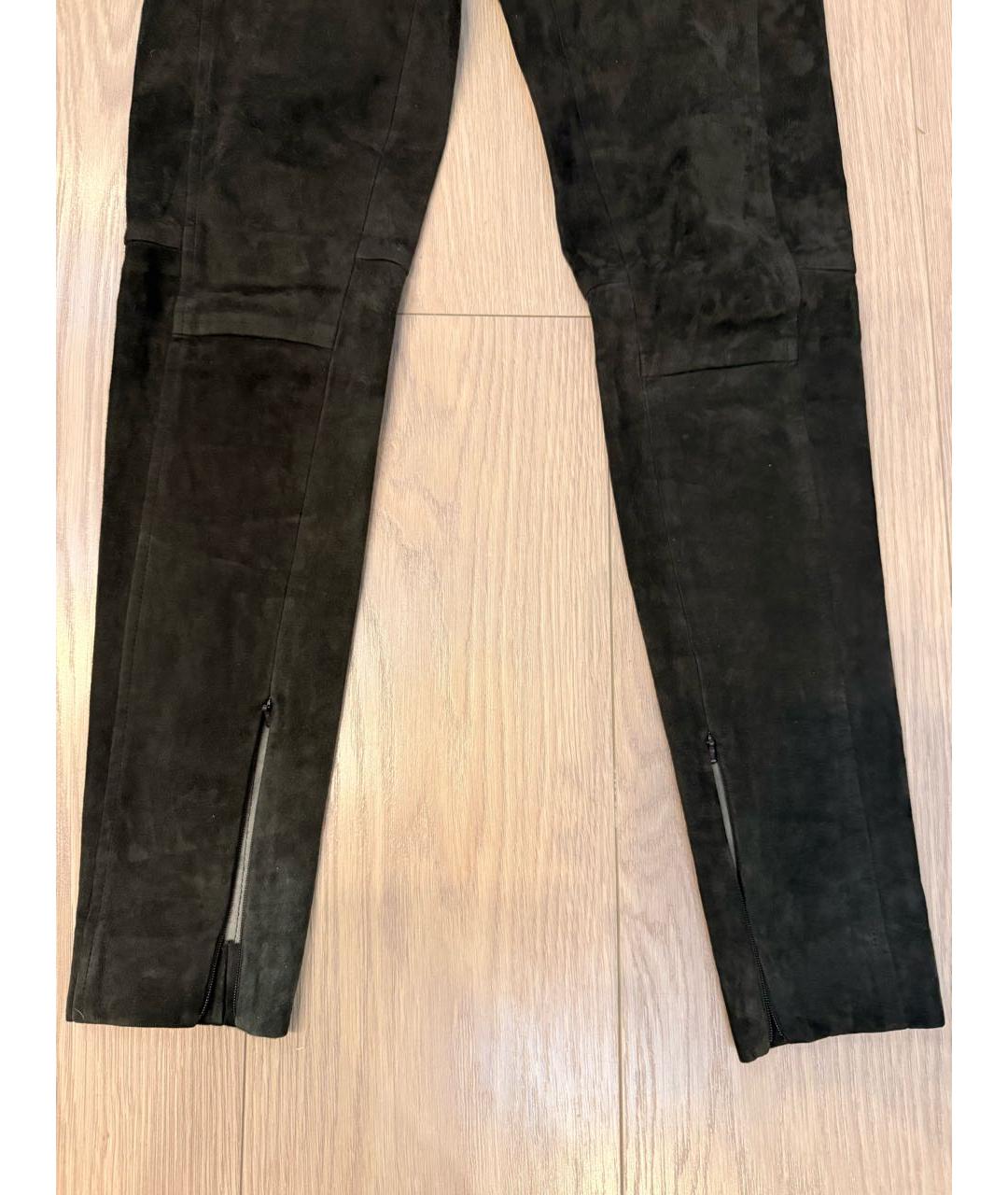 RALPH LAUREN Хаки замшевые брюки узкие, фото 4