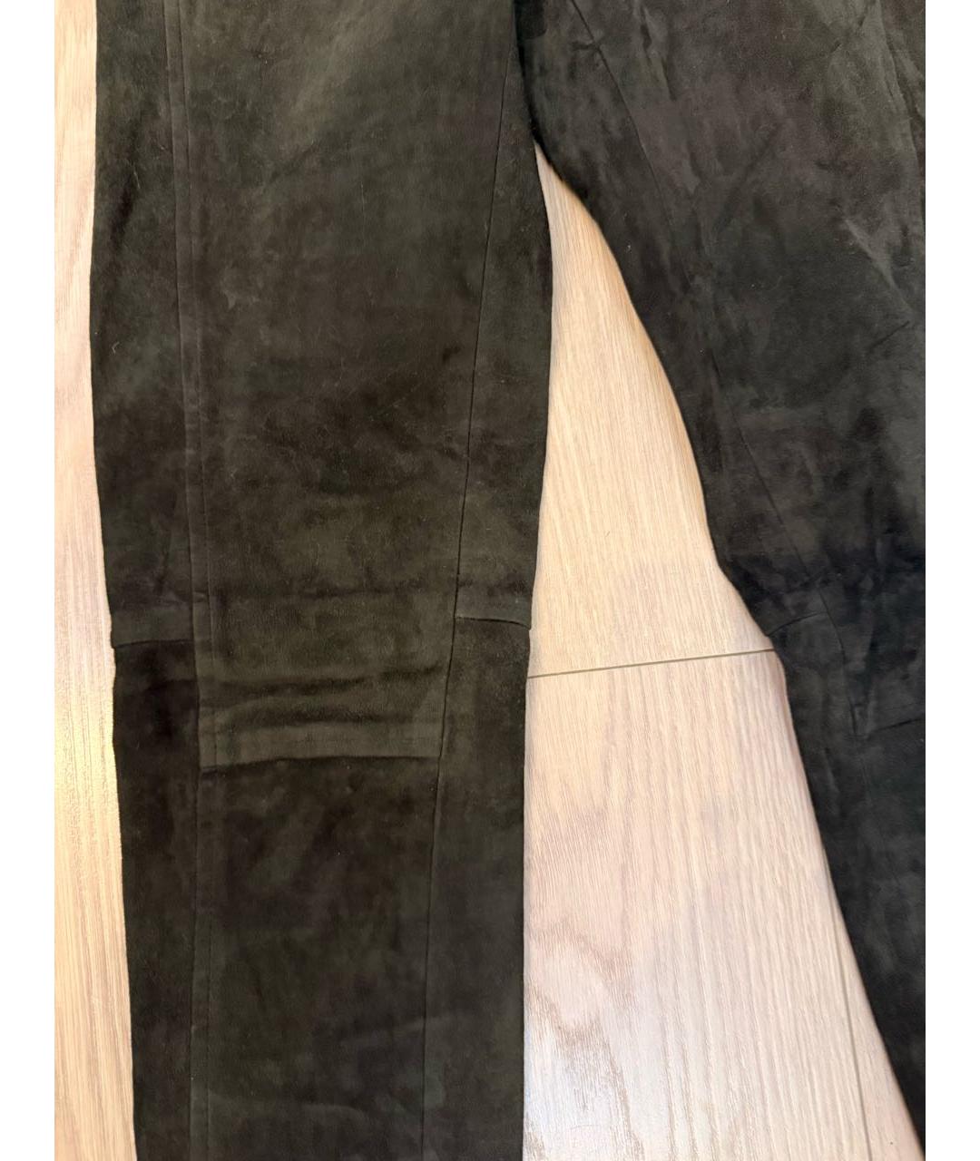 RALPH LAUREN Хаки замшевые брюки узкие, фото 7