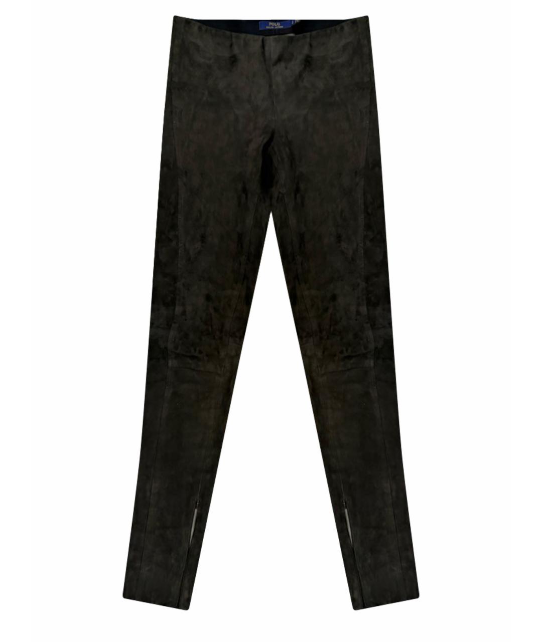 RALPH LAUREN Хаки замшевые брюки узкие, фото 1