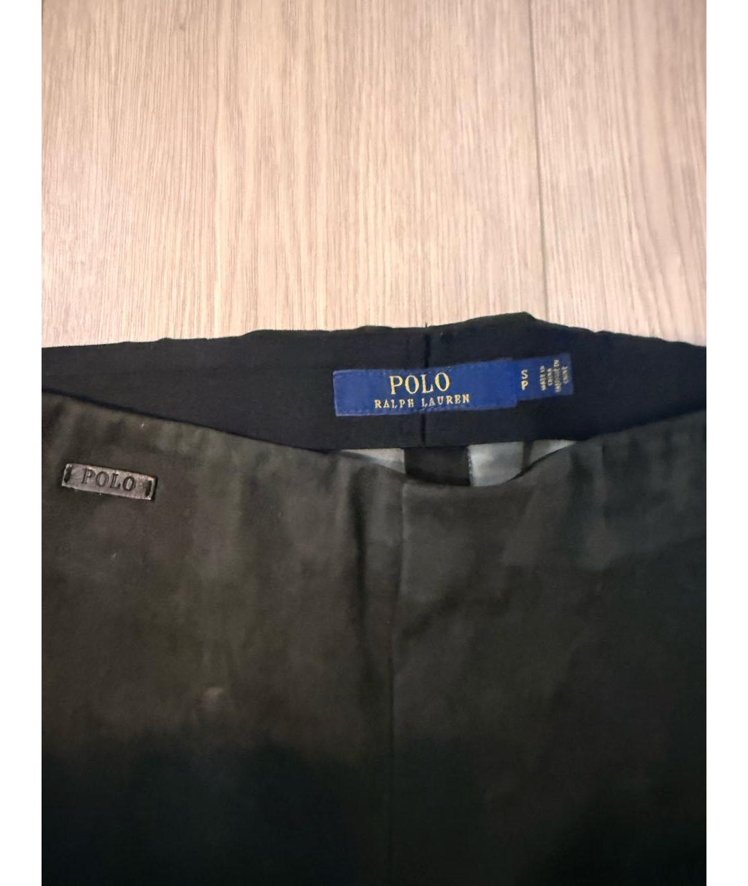 RALPH LAUREN Хаки замшевые брюки узкие, фото 3