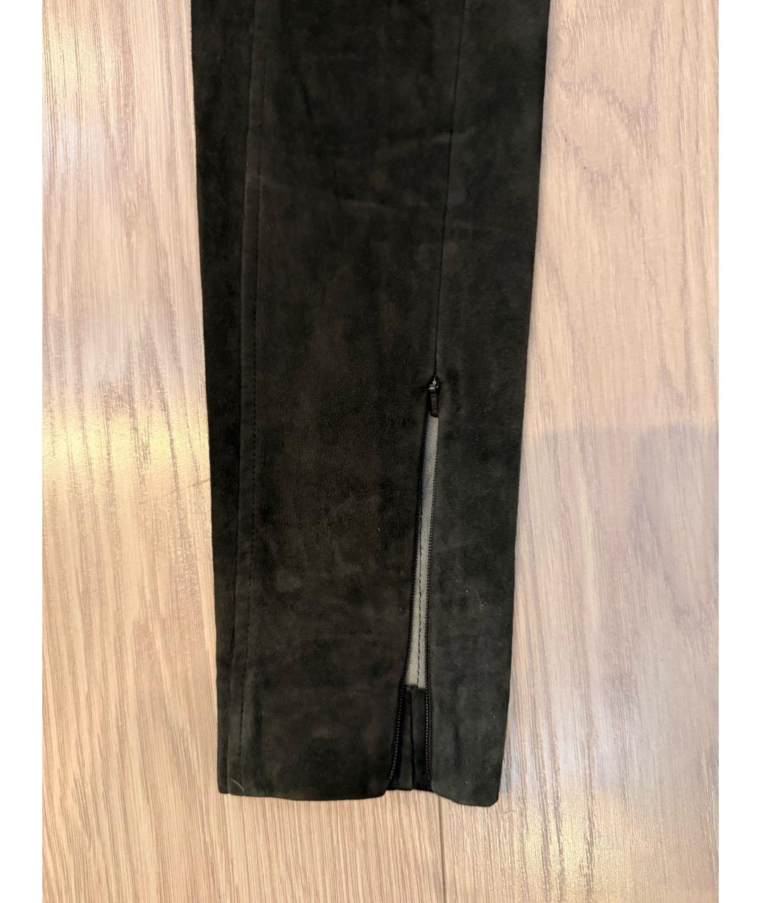 RALPH LAUREN Хаки замшевые брюки узкие, фото 6