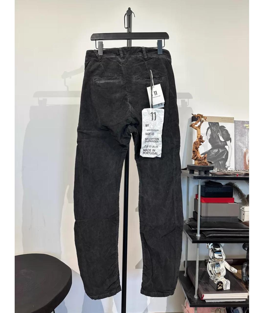 11 BY BORIS BIDJAN SABERI Черные повседневные брюки, фото 9