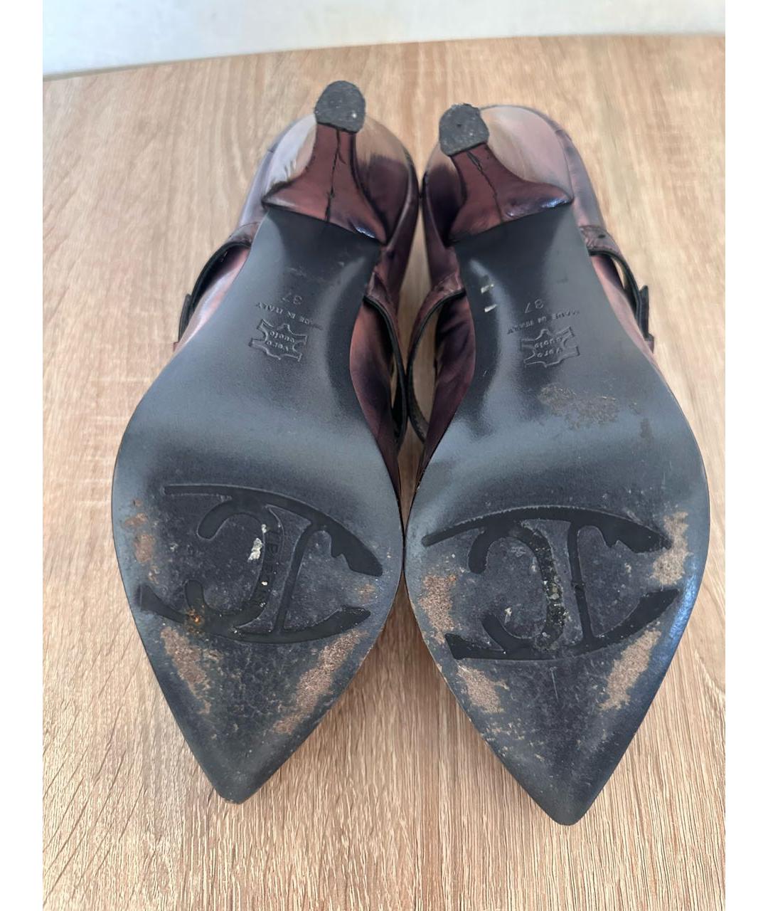 JUST CAVALLI Коричневые кожаные туфли, фото 4