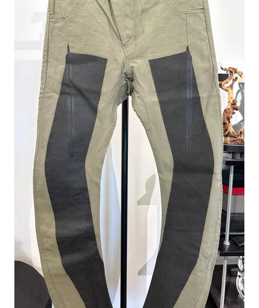 11 BY BORIS BIDJAN SABERI Хаки хлопковые повседневные брюки, фото 5
