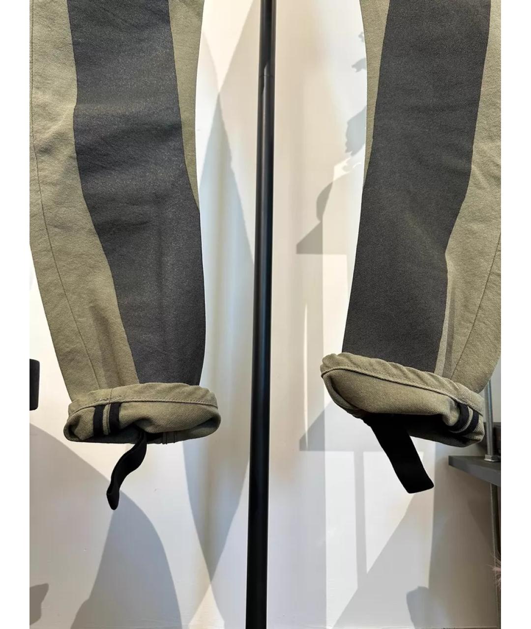 11 BY BORIS BIDJAN SABERI Хаки хлопковые повседневные брюки, фото 3