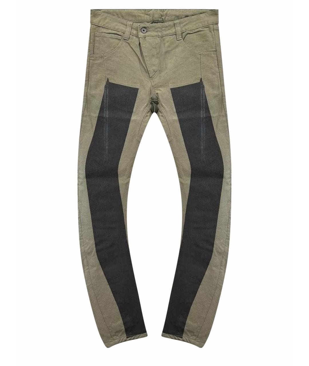 11 BY BORIS BIDJAN SABERI Хаки хлопковые повседневные брюки, фото 1