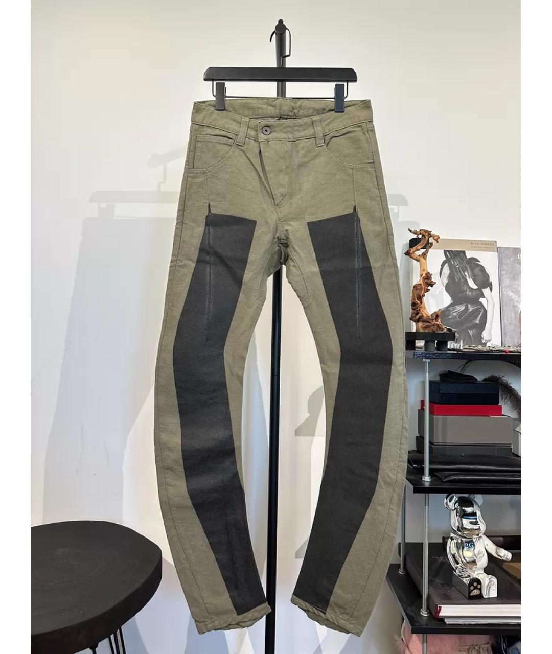 11 BY BORIS BIDJAN SABERI Хаки хлопковые повседневные брюки, фото 10