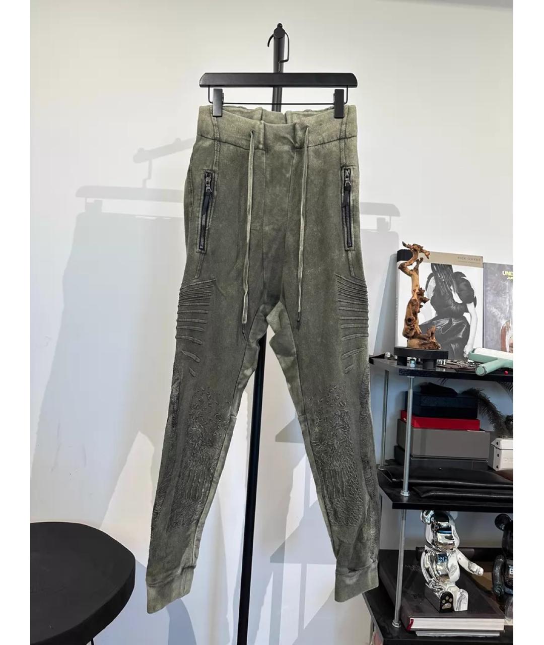 11 BY BORIS BIDJAN SABERI Хаки повседневные брюки, фото 10
