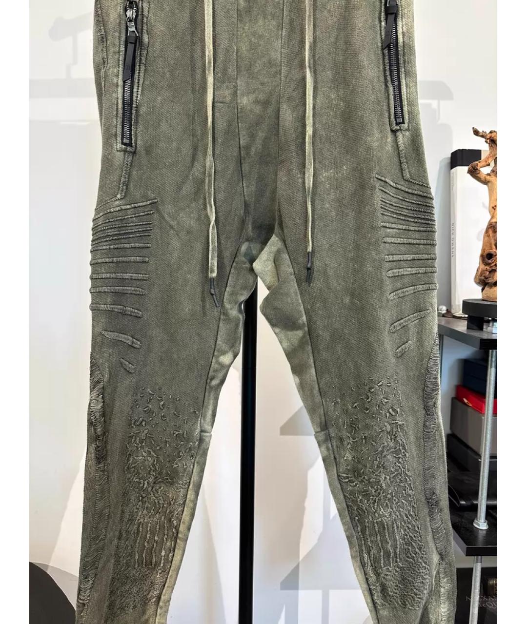 11 BY BORIS BIDJAN SABERI Хаки повседневные брюки, фото 5