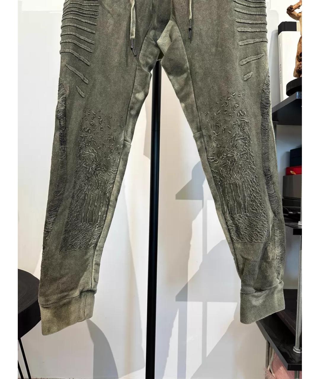 11 BY BORIS BIDJAN SABERI Хаки повседневные брюки, фото 4
