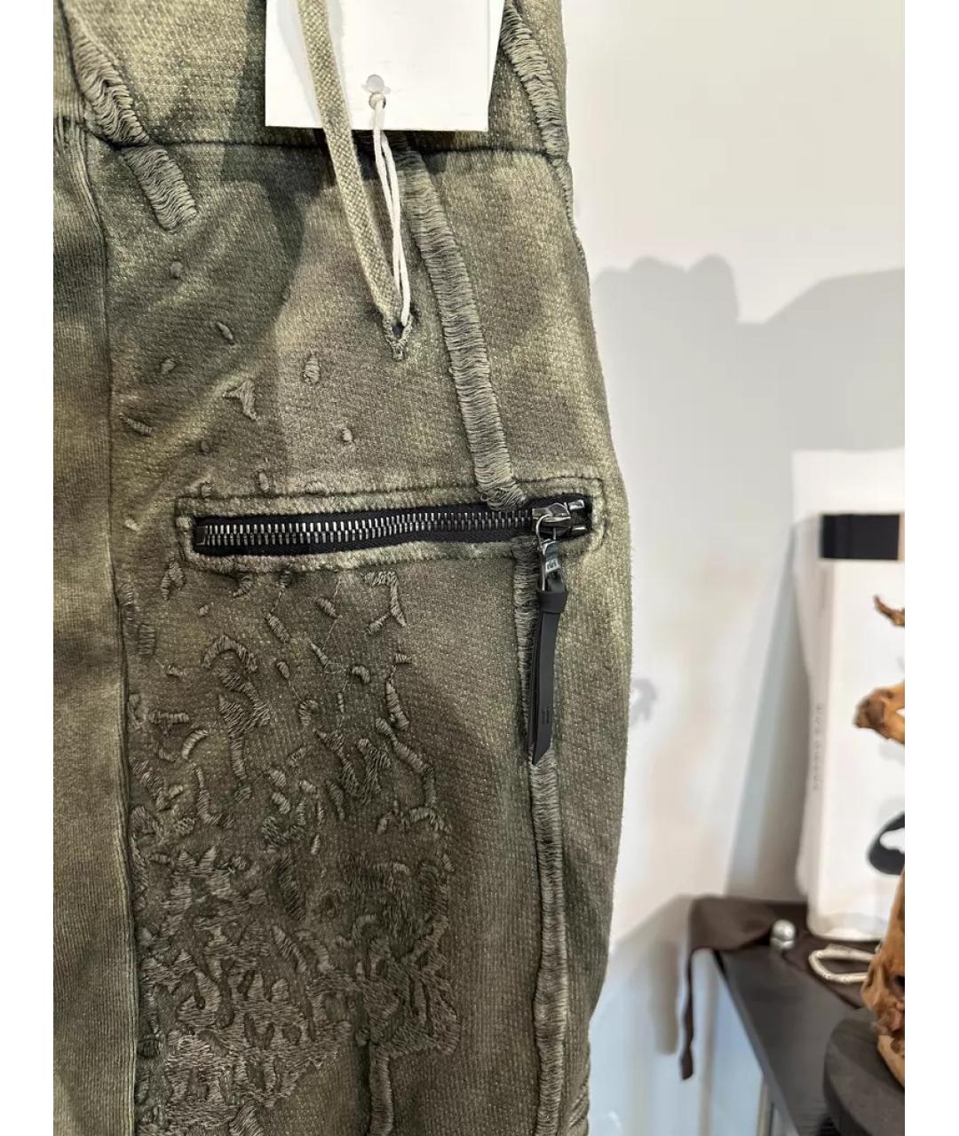 11 BY BORIS BIDJAN SABERI Хаки повседневные брюки, фото 7